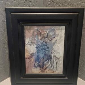 Ann Dilliard Set of 3 Framed African Tiger Lion Zebra  Lithographs Afrique